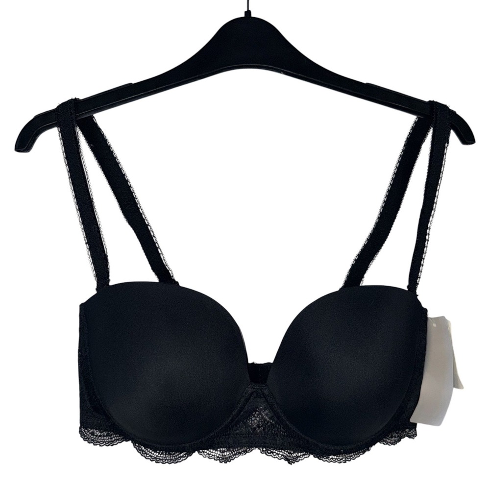Simone Perele Womens Size 36D Black Balconette Padded Bra NWT